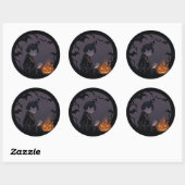 Halloween meisje ronde sticker (Vel)