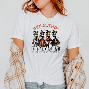 Halloween meisjes reis tijd heks tijd om boos te w t-shirt