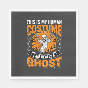 Halloween Mensen Kostuum Spook Skelet Grafisch Servet