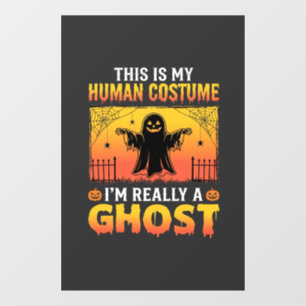 Halloween Mensen Kostuum Spook Vintage Raamsticker