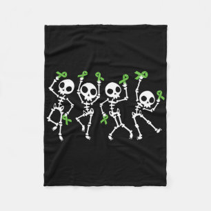 Halloween Mental Health Awareness Skelet Vrouwen M Fleece Deken