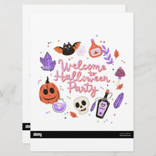 Halloween menus menu (Voorkant / Achterkant)