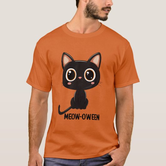 Halloween Meow T-shirt (Voorkant)