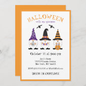 Halloween met mijn Paarse Sinaasappel van Gnomen Kaart (Voorkant / Achterkant)