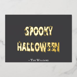 Halloween met Schattigee geesten Folie Uitnodiging