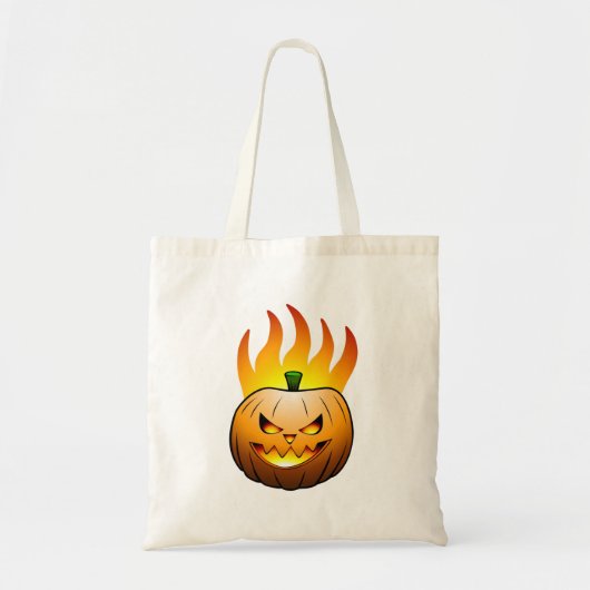 Halloween met vurige Jack O'lantern Tote Bag (Voorkant)