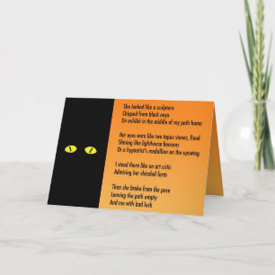 Halloween Metaphor Poem Card - Black Cat Kaart