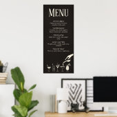 Halloween mid-century moderne cocktailmenu poster (Thuiskantoor)
