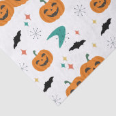 Halloween Mid Century Pumpkins Patroon Tissuepapier (Detail)