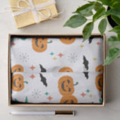Halloween Mid Century Pumpkins Patroon Tissuepapier (Geschenk)