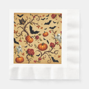 Halloween middeleeuwse Franse Patroon Papier serve Servet