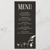 Halloween, midden eeuw, modern cocktailmenu programma (Voorkant)