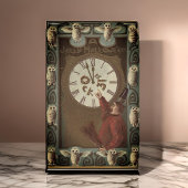 Halloween  Midnight Owl Clock Briefkaart