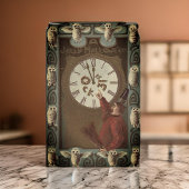 Halloween  Midnight Owl Clock Briefkaart