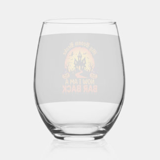 Halloween Mijn Bezem Brak Bar Back Heks Wijnglas Zonder Voet