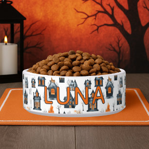 Halloween Miniatuur Spokenhuizen Aangepaste Naam H Voerbakje