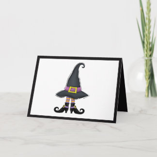 Halloween Minimalist Whimsical Witches Pet Shoes Kaart