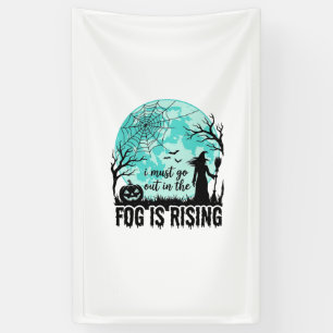 Halloween Mist Komt Opheffen Heks Pompoen Vintage Spandoek