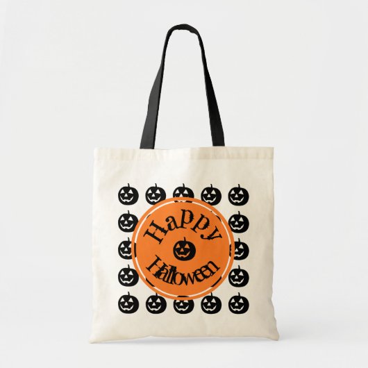 Halloween Modern Pumpkin-ontwerp Tote Bag (Voorkant)