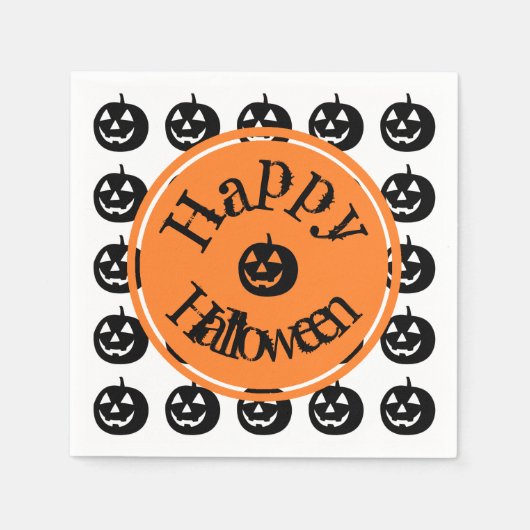 Halloween Modern Pumpkin Servet (Voorkant)