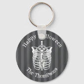 Halloween Modern Spooky Skeleton X-Ray Sleutelhanger (Voorkant)