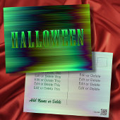 Halloween moderne abstracte groene gothische typog briefkaart