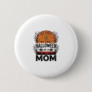 Halloween Moeder Mijn Eerste Griezelen Vintage_1 Ronde Button 5,7 Cm