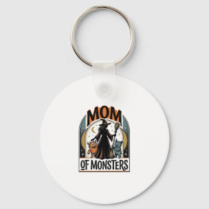Halloween Moeder Shirt Griezelig Monster Familie O Sleutelhanger