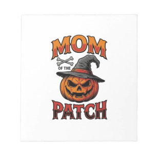 Halloween Moeder Shirt Pompoen Botten Vintage Kuns Notitieblok