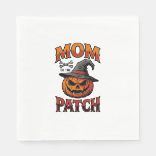 Halloween Moeder Shirt Pompoen Botten Vintage Kuns Servet