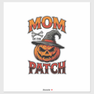 Halloween Moeder Shirt Pompoen Botten Vintage Kuns Sticker