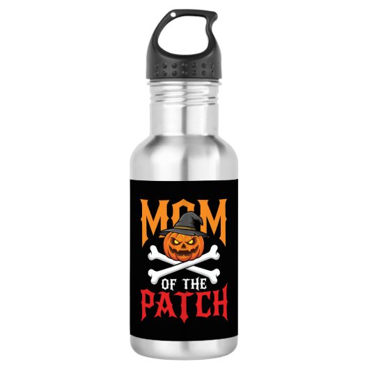 Halloween Moeder van de Patch Pompoen Heks Waterfles (Voorkant)