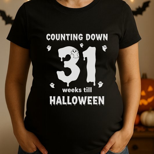 Halloween-moederschap telt 31 weken af t-shirt