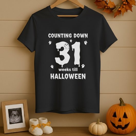 Halloween-moederschap telt 31 weken af t-shirt