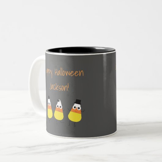 Halloween Mok met Candy Corn Graphics (Voorkant links)