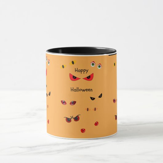 Halloween Mok met griezelige ogen (Midden)
