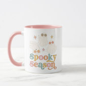 Halloween Mok Retro Schattige Ghost Spooky Seizoen (Links)