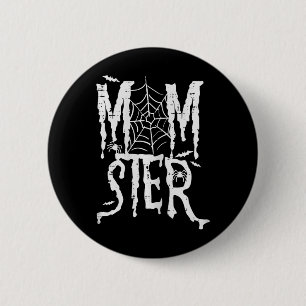 Halloween Momster Mam Monster Grappig Kostuum Mama Ronde Button 5,7 Cm
