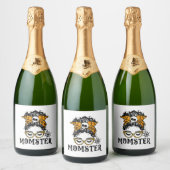 Halloween Momster Sparkling Wijnetiket (Flessen)