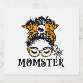 Halloween Momster Sparkling Wijnetiket (Enkel label)