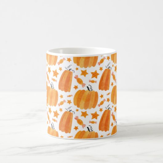 Halloween Monogram Citrouille café Mug (Centre)