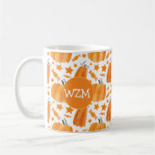 Halloween Monogram Citrouille café Mug (Gauche)