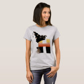 Halloween monogram letter H T-shirt (Voorkant volledig)