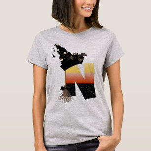 Halloween Monogram Letter N T-shirt