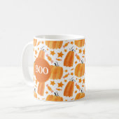 Halloween Monogram Pompoen Mok (Voorkant links)