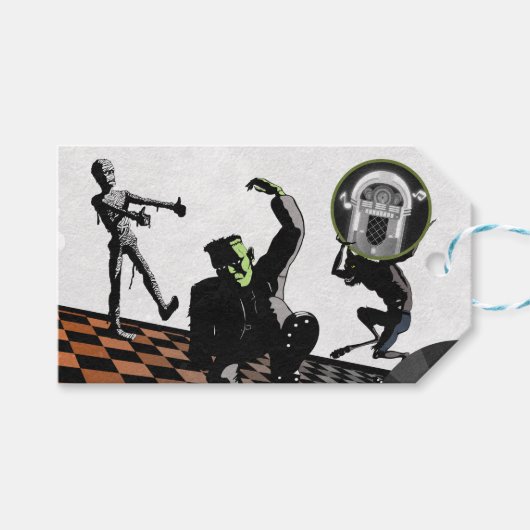 Halloween Monster Bash Costume Party Cadeaulabel (Voorkant (Horizontaal))