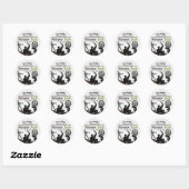 Halloween Monster Bash Costume Party Ronde Sticker (Vel)