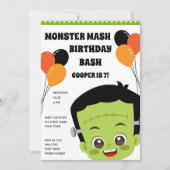 Halloween Monster Birthday Uitnodiging (Voorkant)