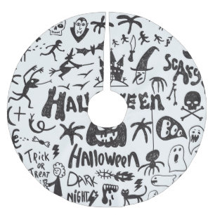Halloween Monster Doodles Plezier Kerstboom Rok