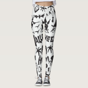 Halloween Monster Doodles Plezier Leggings
